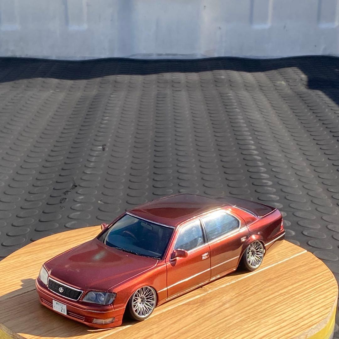 プラモデル完成品 アオシマ 1/2421セルシオ リア叩き出し風フェンダー