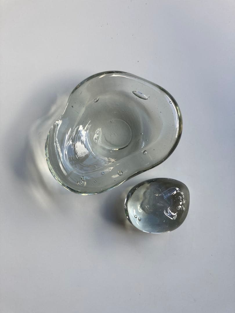 おおやぶみよ ガラスストーンオブジェ　沖縄　雨晴 おおやぶみよ＿香立てSet | HIZUKI