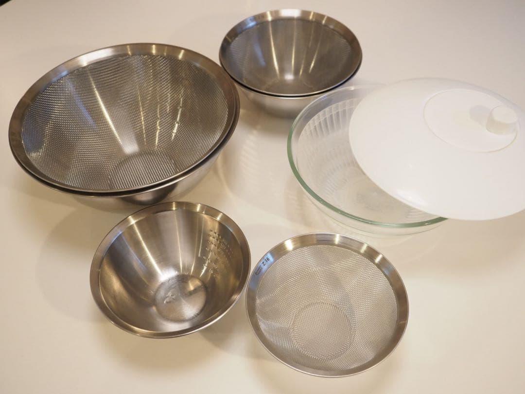 annちゃんさん専用チェリーテラス　オールラウンドボウルズ（フルセット）美品 オールラウンドボウルズ フルセット サラダスピナーセット チェリー