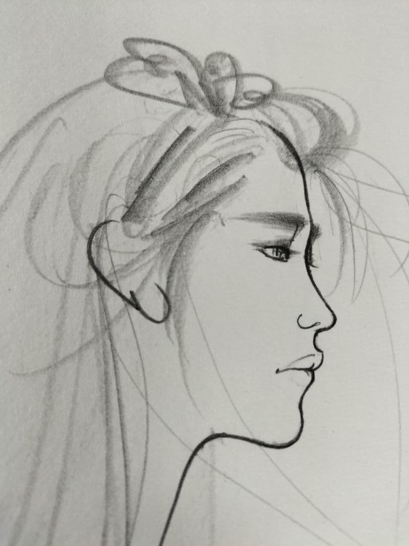 ☆風の画家 中島潔 肉筆 (女性画 美人画)直筆サイン入り色紙 - メルカリ