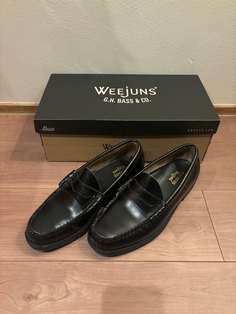 【美品】G.H.BASS weejuns ブラックローファー 25cm