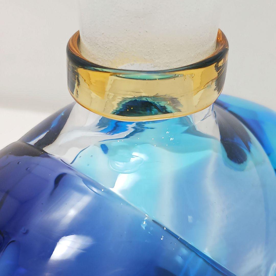 Y2293-62 津軽びいどろ 秋村実 色ガラス デキャンタ 飾瓶 #1 - メルカリ