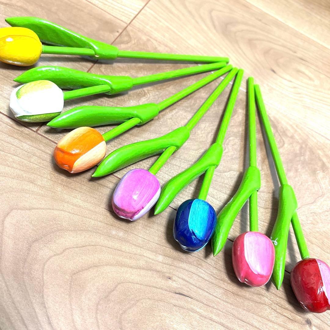 ハウステンボス 木製チューリップ7本 木 - メルカリ