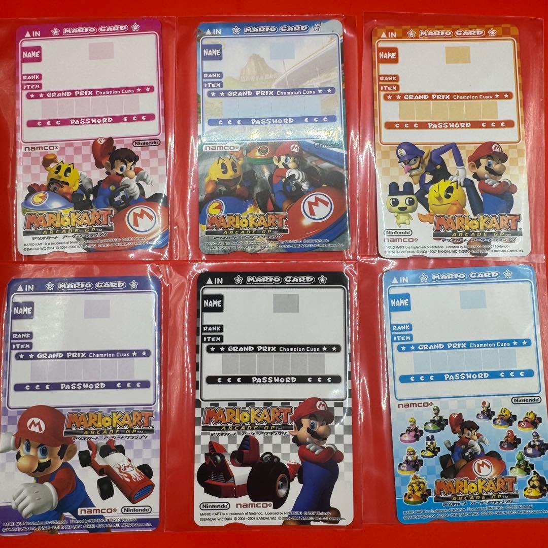 マリオカート アーケードグランプリGP カード 6枚セット マリオカート アーケードグランプリ2