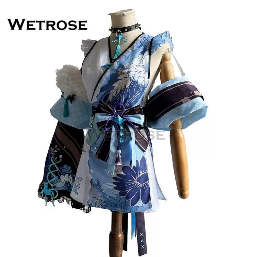 Vtuber FUWAWA MOCOCO和服コスプレ衣装 耳尻尾付き ホロライブ - メルカリ