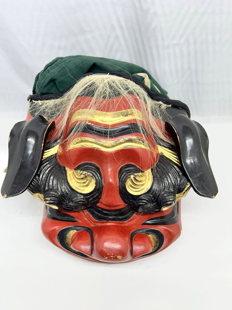 宇津 権九郎 獅子頭 獅子舞 漆塗 木彫り 覆 鈴 拍子木付き - メルカリ