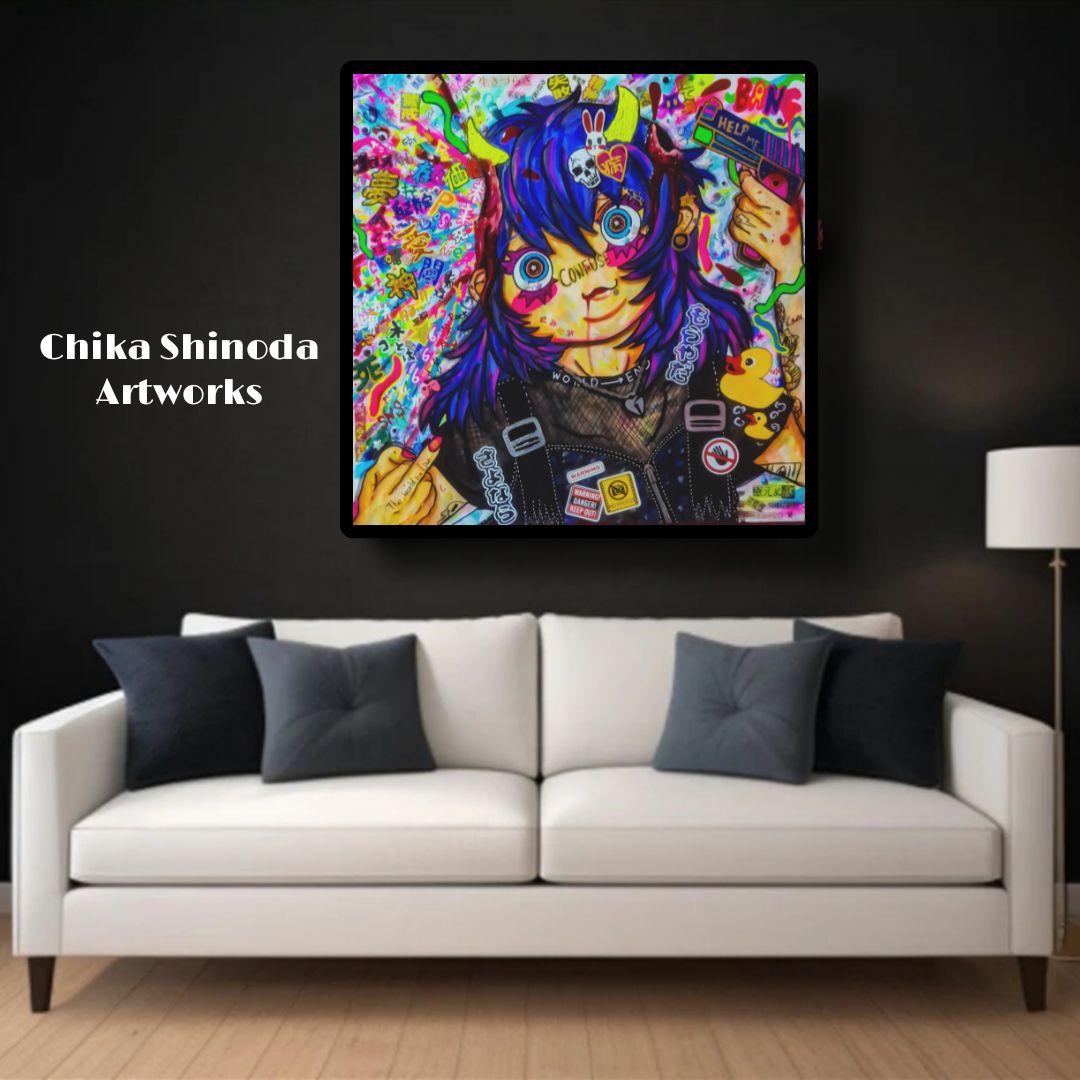 一点物/手作り額入り】CONFUSE-混乱-S15号