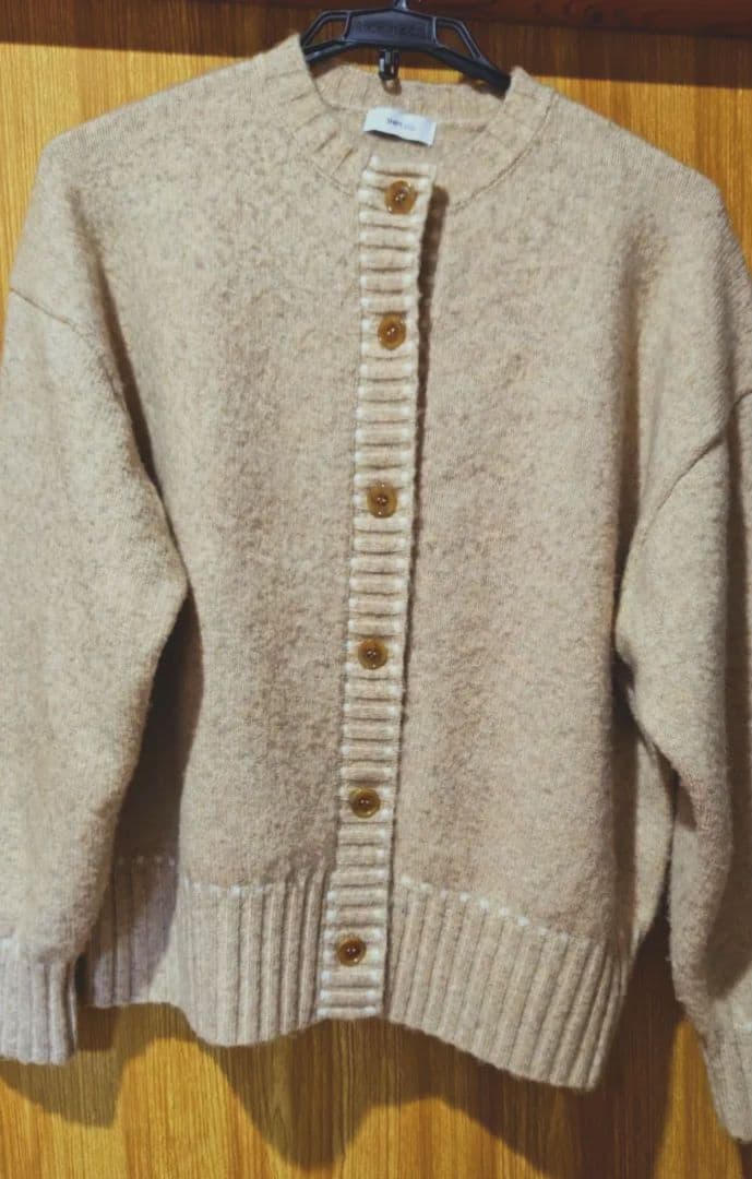 ステッチ デザイン ルーズ ニット カーディガン SHIPS any ベージュ