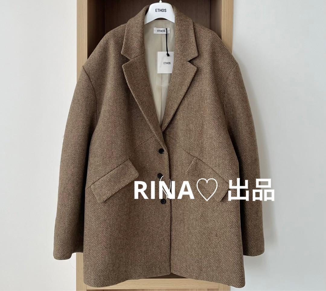 Ethos ウール混合ブラウンジャケット - ジャケット・アウター在庫 処分