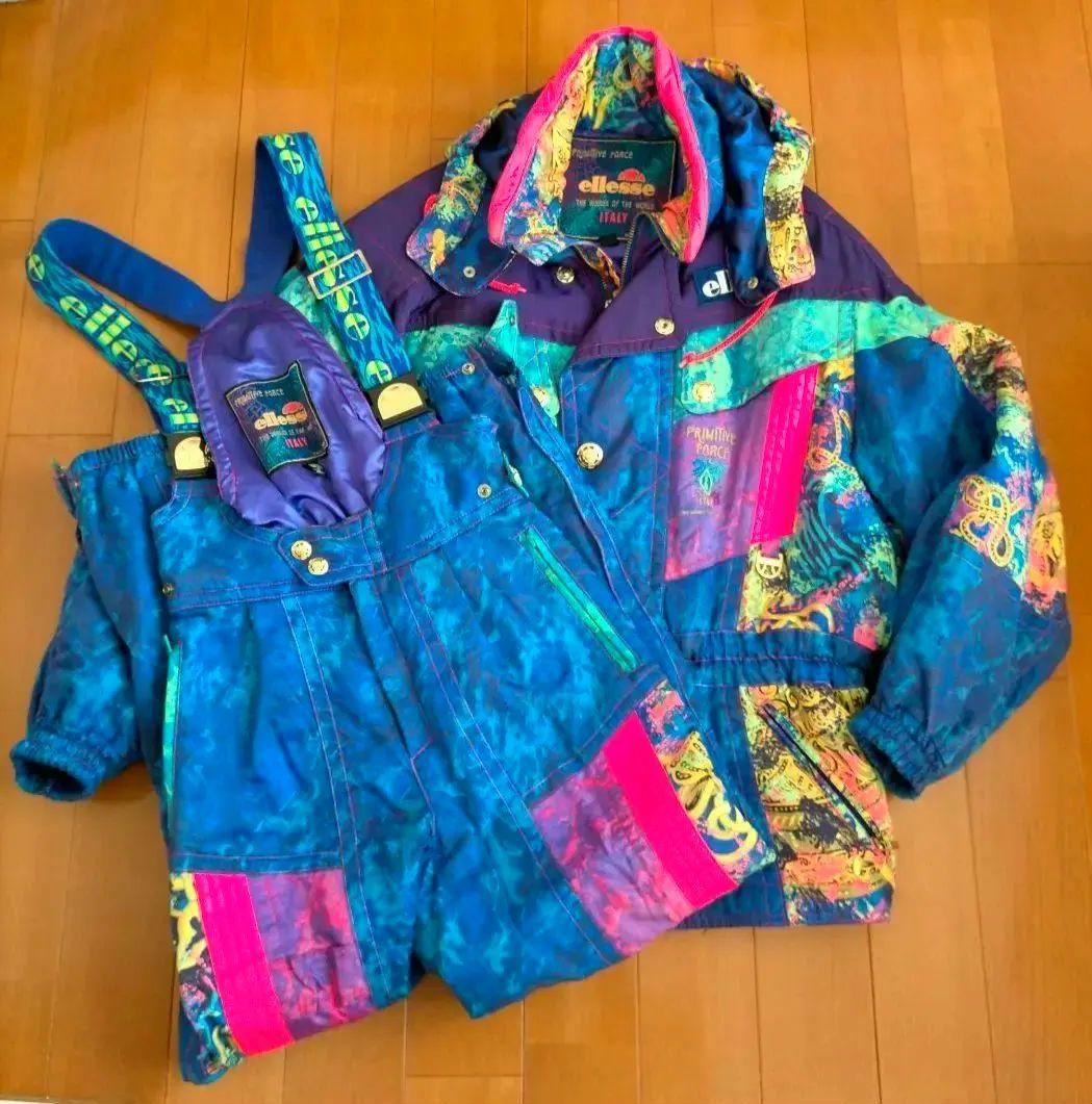 最終】ellesseエレッセ 90'S ビンテージ メンズスキーウェア ᒪ - メルカリ