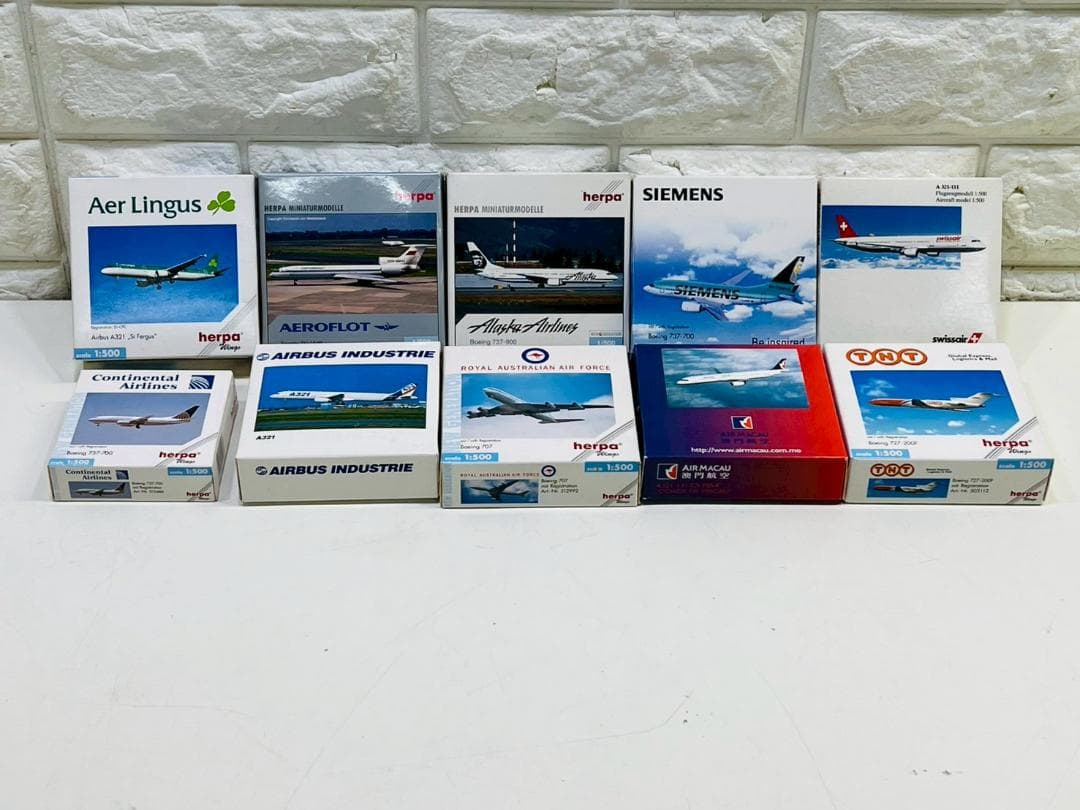 215Z herpa 航空機モデル 10個セット 飛行機模型 まとめ売り 214Z herpa 航空機モデル 10個セット 飛行機模型 まとめ売り LGZ000007