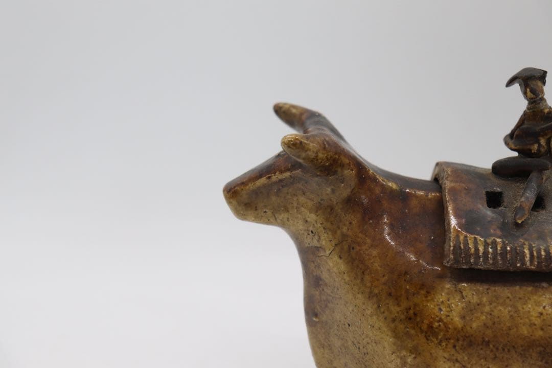 中国 磁州窯 黄釉 牛童子型香炉 送料込み250621 - メルカリ