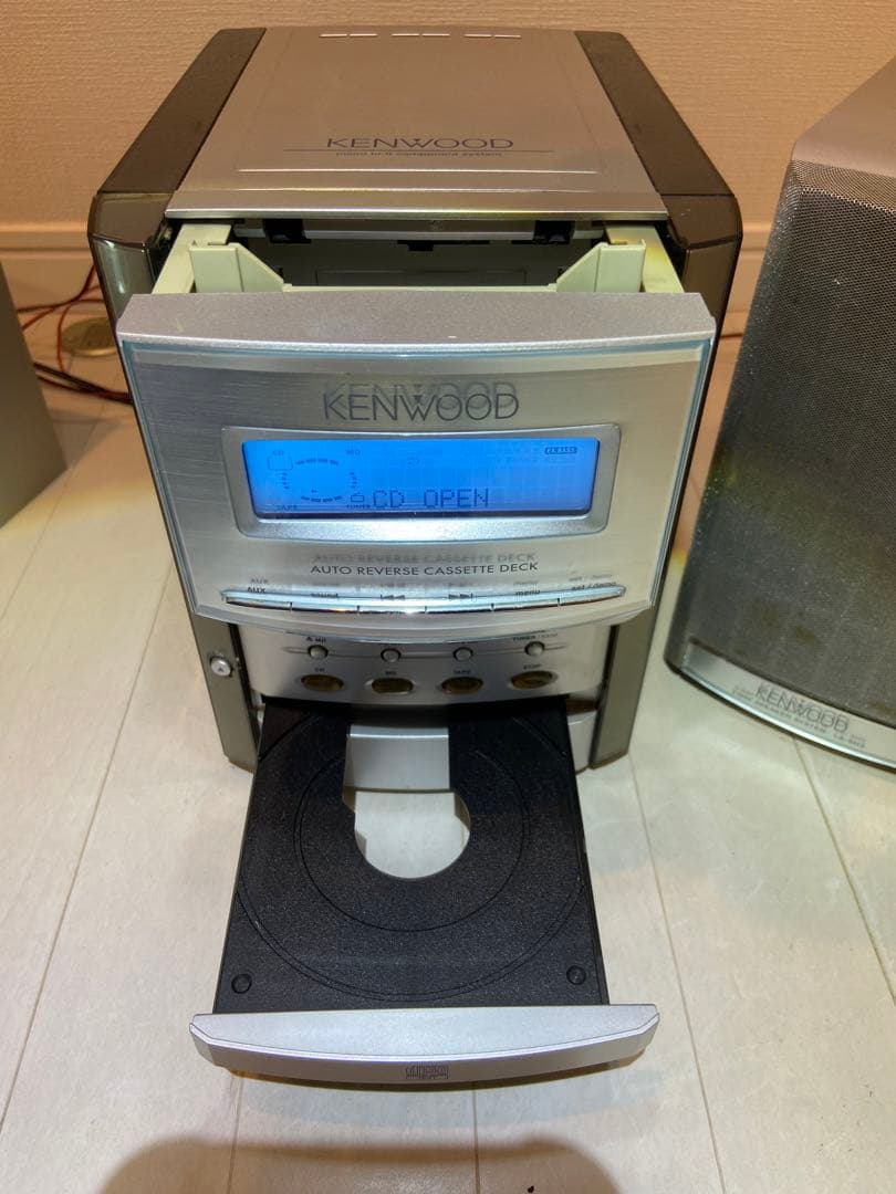 ジャンクKENWOOD SH-3MD コンポ CDMDカセットデッキリモコンなし