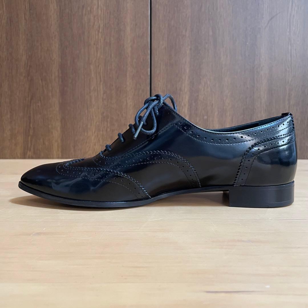 美品✨定価9万　セルジオロッシ　レースアップフラットシューズ　22.5cm