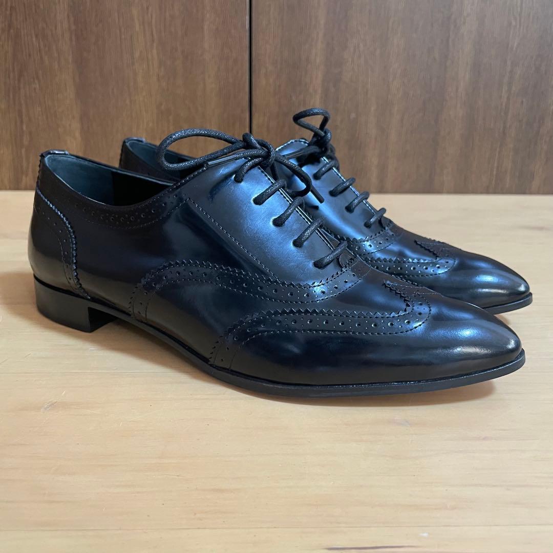 美品✨定価9万　セルジオロッシ　レースアップフラットシューズ　22.5cm