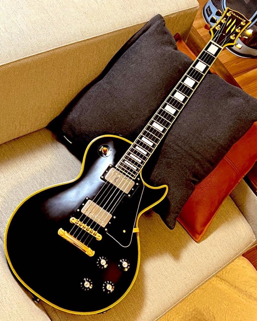 ギター Edwards LP-98LTC BLK LesPaul Custom 希少 日本 2007年製 Edwards E-LP-98LTC Black Beauty エレキギター