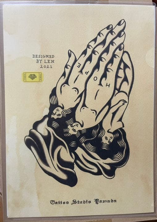 tattoo studio yamada Playing Hands flash - メルカリ