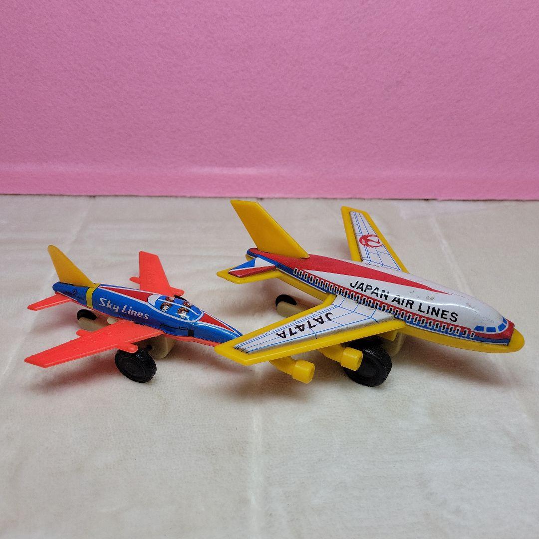 ブリキ 飛行機 おもちゃ 2基セット 昭和レトロ - メルカリ