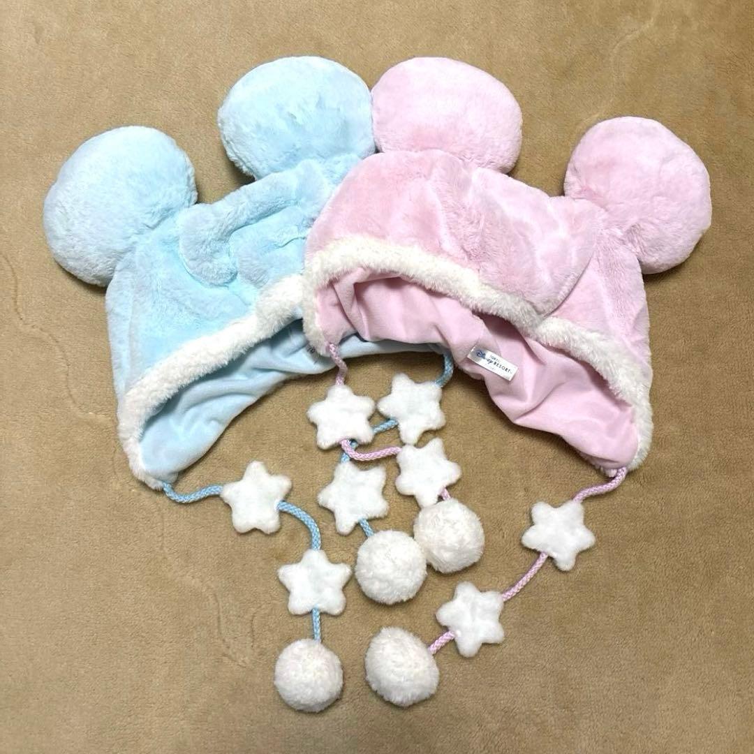 ディズニー ファンキャップ 星 パステル ピンク 水色 ミッキーミニー