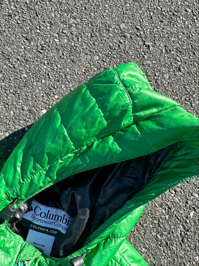 希少 Columbiaクレーターレイク ダウンパーカ y2k ドローコード 刺繍