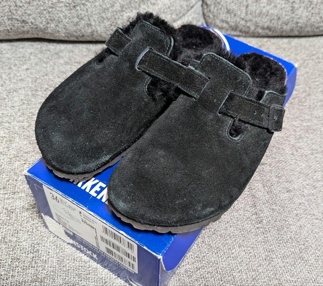 ビルケンシュトック　ボストンシアリング　ナロー　23cm　ブラック BIRKENSTOCK（ビルケンシュトック） サンダル Boston Shearling