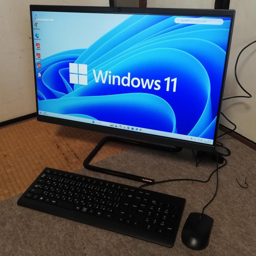 レノボ　超狭枠の24インチ一体型PC　i5-8400T 8G/512SSD レノボ、スタイリッシュデザインの一体型PC - PC Watch