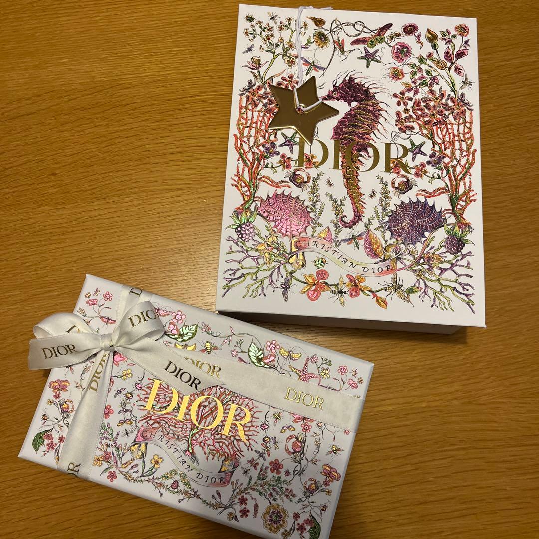 DIORディオール 2025ホリデー限定ショッパー紙袋 空箱 - メルカリ