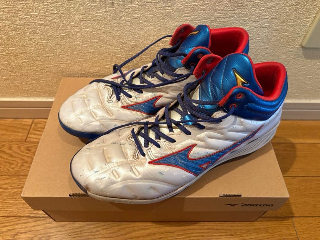 よっしー　中古　ミズノプロ　野球スパイク　28cm MIZUNO (ミズノ) 野球スパイク メンズ 約27cm イエロー オーダーTPU