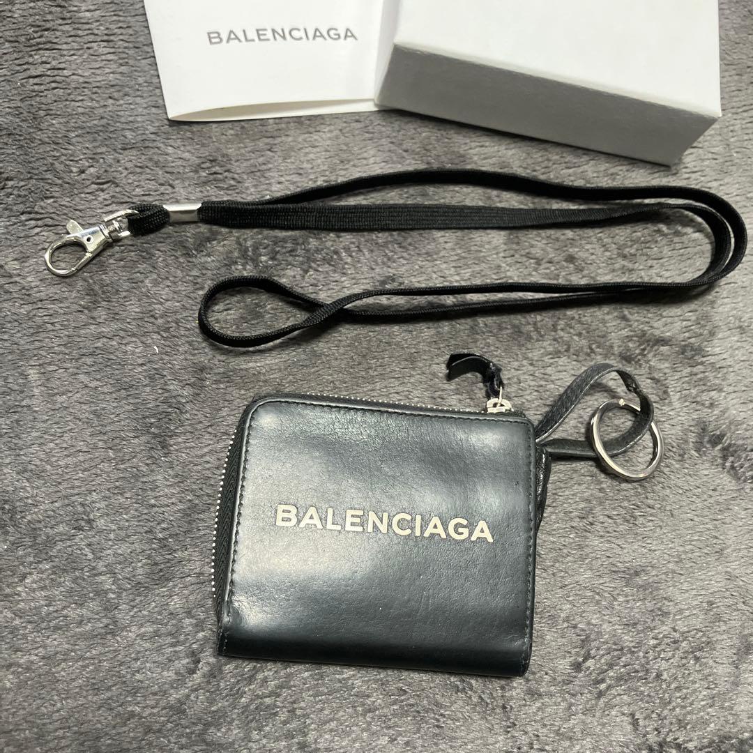 バレンシアガ キーリング ネックストラップ 財布 ネックウォレット
