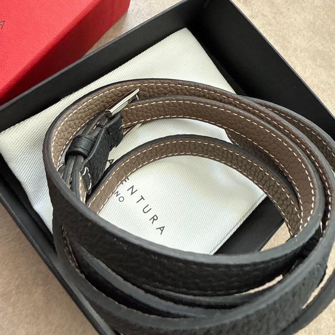 ボナベンチュラ　アジャスタブル ショルダー ストラップ アジャスタブル ショルダー ストラップ シュリンクレザー シルバー