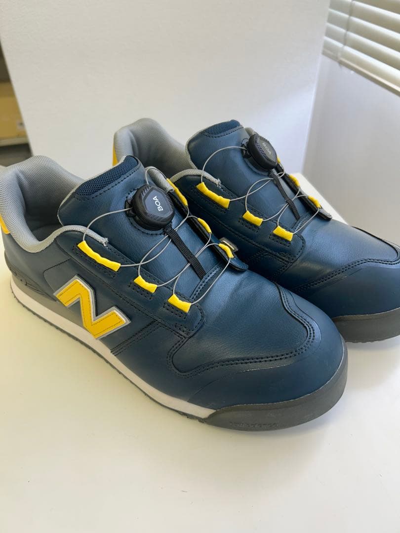 New Balance ボアシステム安全靴 ネイビー/イエローNew Balance 安全靴