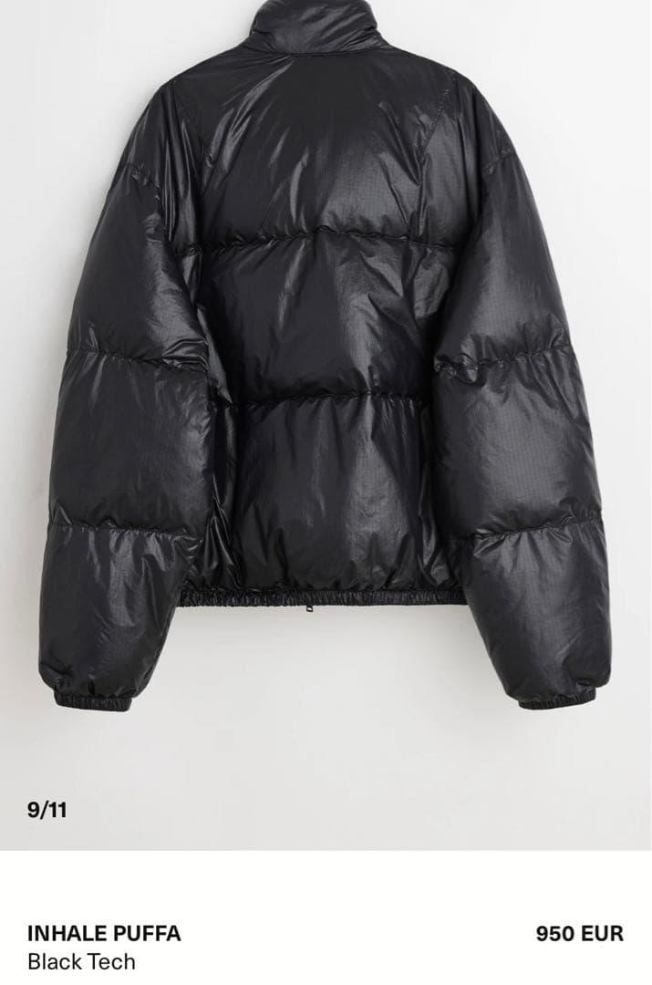 OUR LEGACY INHALE PUFFA BLACK 18aw - メルカリ