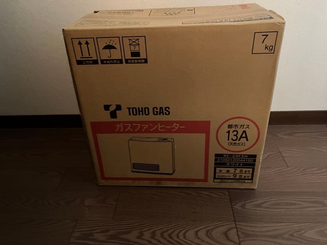 新品未開封品　ガスファンヒーター都市ガス　東邦ガスRCー24FSHガスコード付 楽天市場】東邦ガスファンヒーター 〜9畳 都市ガス RC-24FSH ガス
