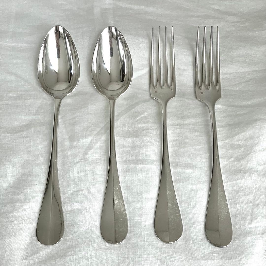 19世紀 フランス CHRISTOFLE アンティーク フォーク スプーン CHRISTOFLE クリストフル デザートフォーク・スプーン / 1900年前後