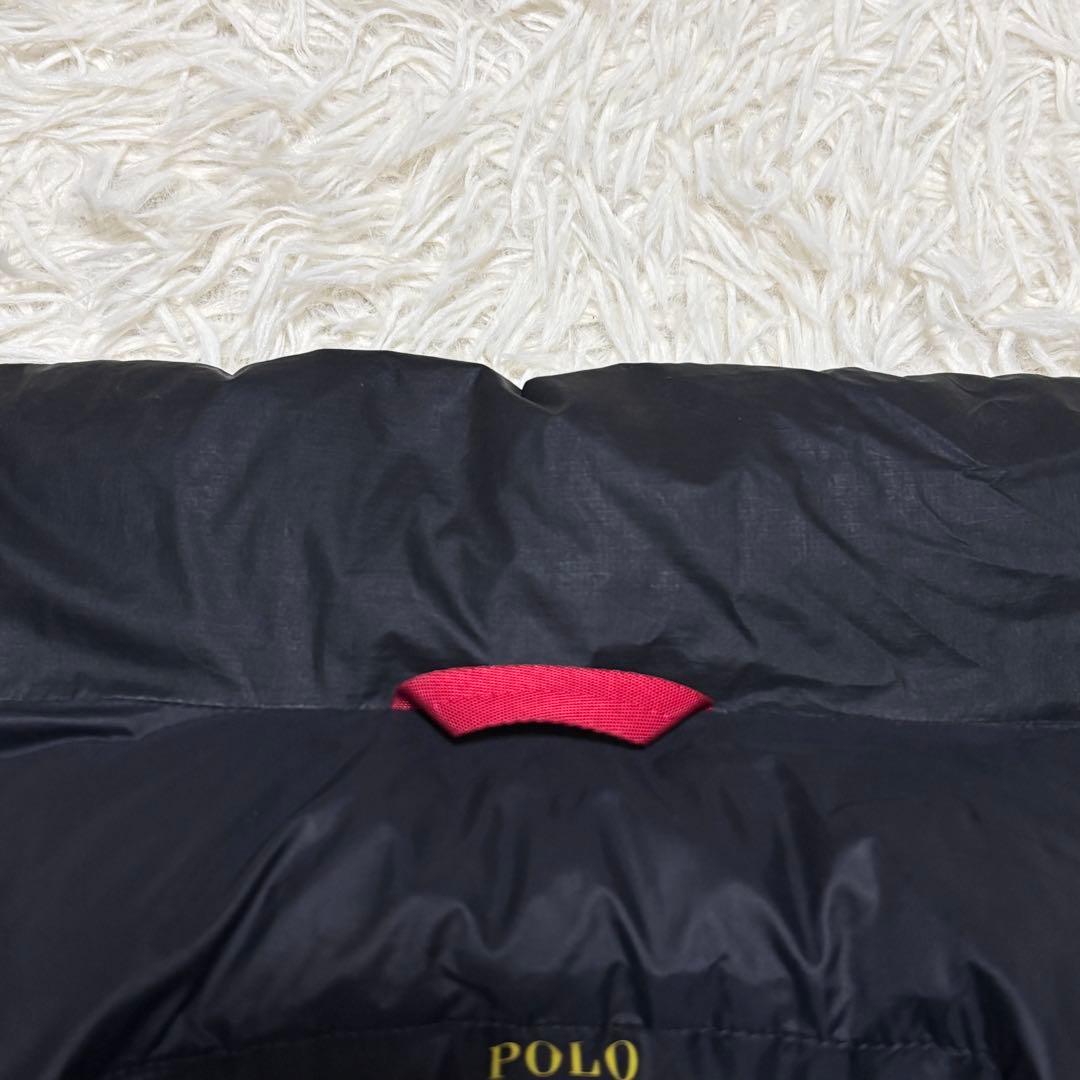 ポロラルフローレン ダウンジャケット M相当 ロゴ ブラック 肉厚 近年