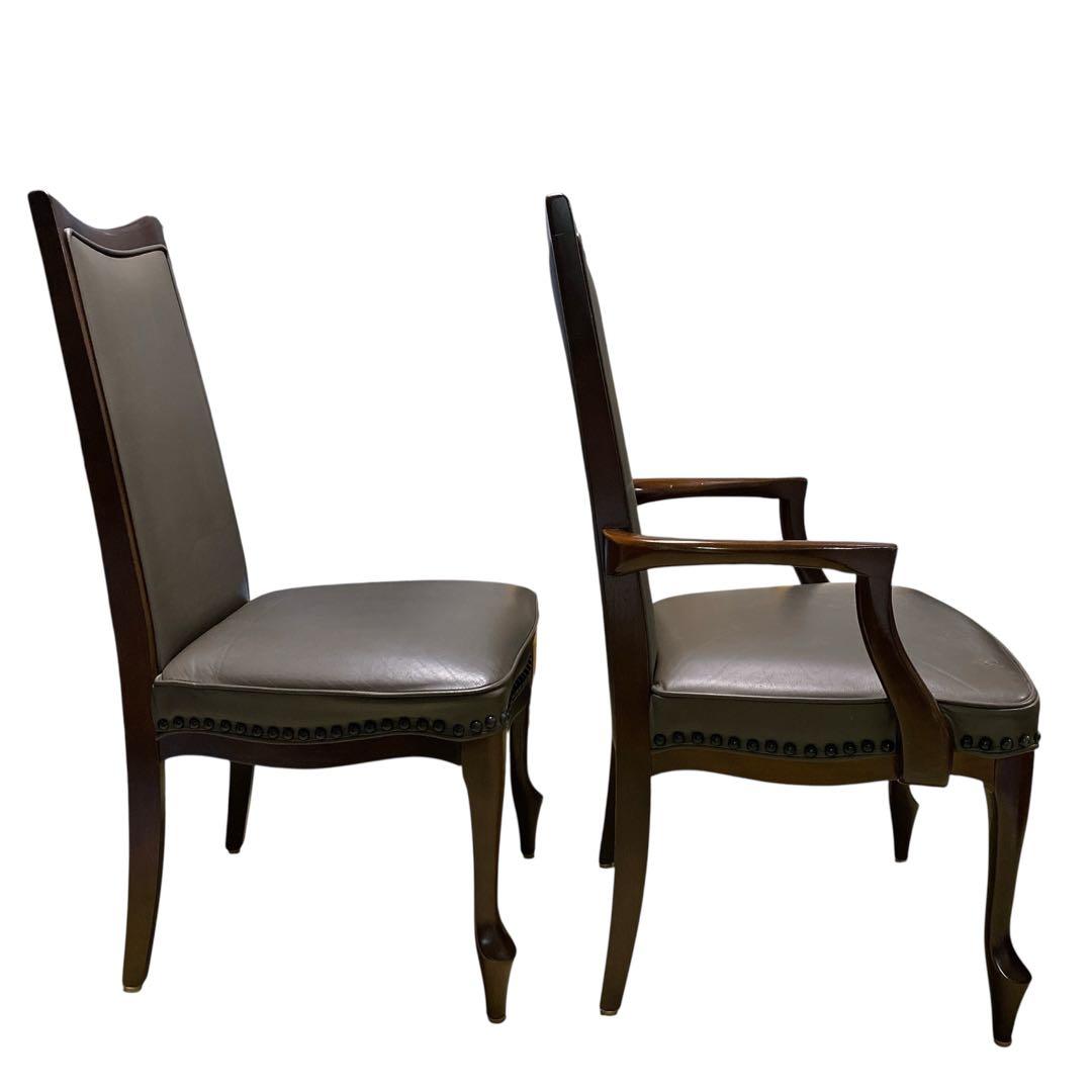 マルニ ベルサイユ ダイニングチェア 2脚 鋲打ち 猫脚 肘置きあり なし