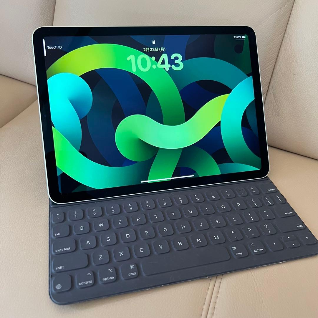 iPad Air 4 10.9 グリーン + スマートキーボード Folio - メルカリ