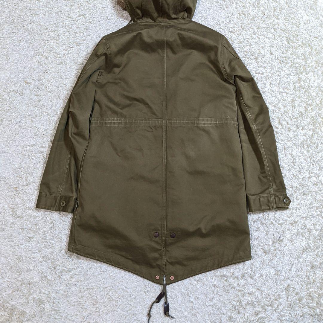 フレッドペリー モッズコート チェック 市松模様 ファー ライナー