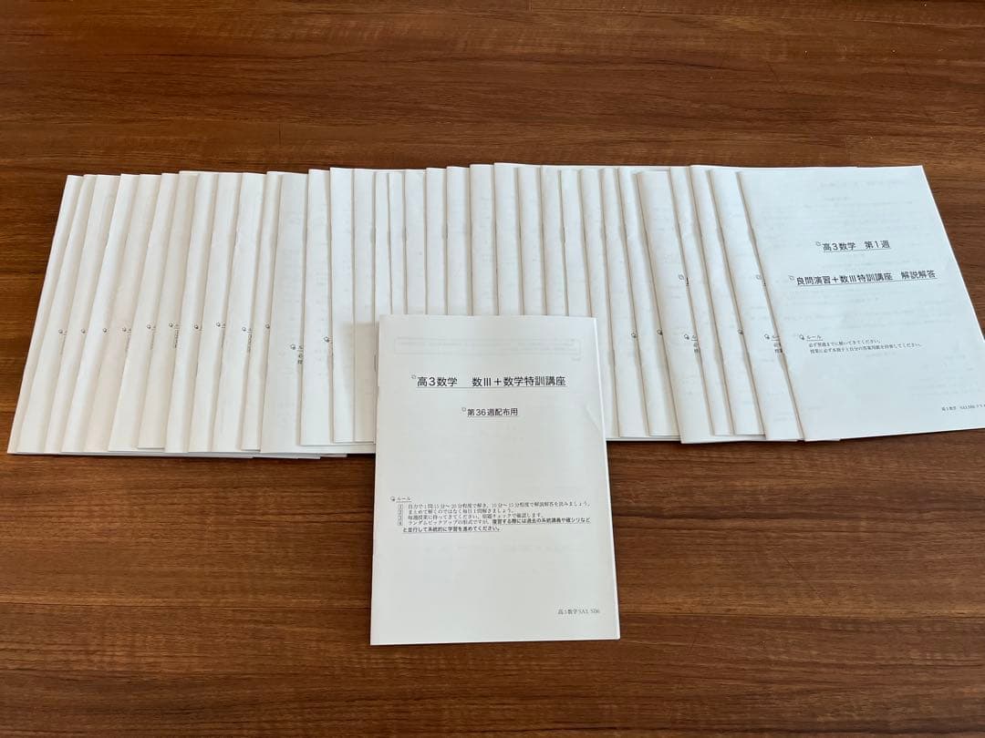 鉄緑会 高三 数学 SA上位クラス プリント冊子 一年分フルセット