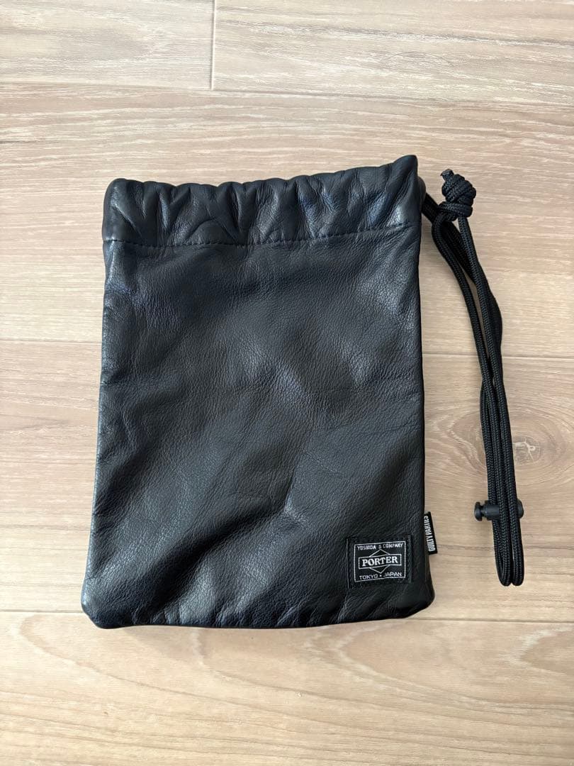 WAKOMARIA×PORTER レザー巾着 中古・古着通販】PORTER (ポーター) WACKO MARIA (ワコマリア) 巾着