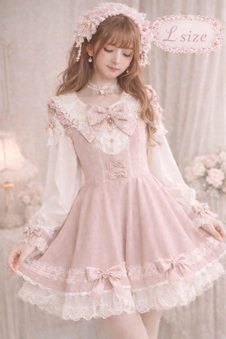 【LIZ LISAブラウス付】量産姫レースリボンJSK L LIZ LISA Official Online Store Girly Fashion｜ Tokyo Kawaii Life