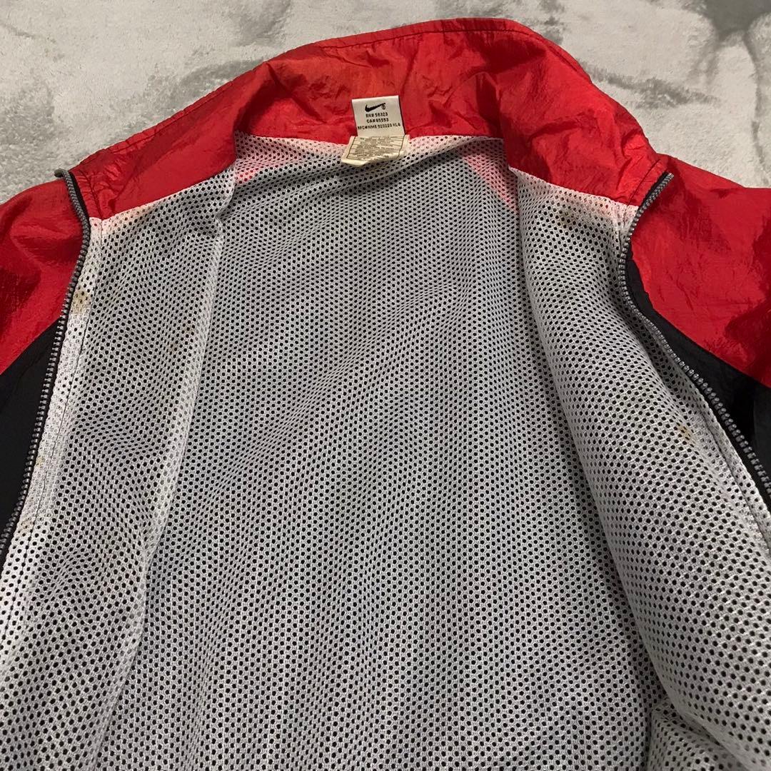 90s NIKE ナイキ ビンテージナイロンジャケット 風車ロゴ マルチカラー