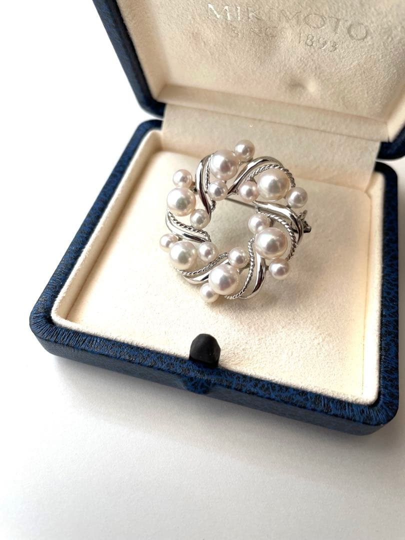 ミキモト ブローチ あこや真珠 本真珠 入学式 卒業式 パールブローチ