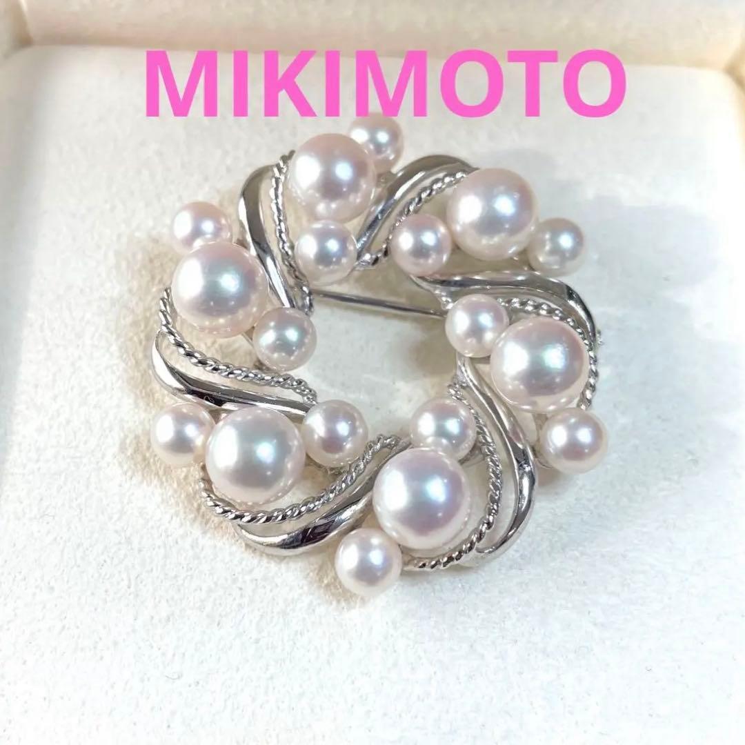 ミキモト ブローチ あこや真珠 本真珠 入学式 卒業式 パールブローチ