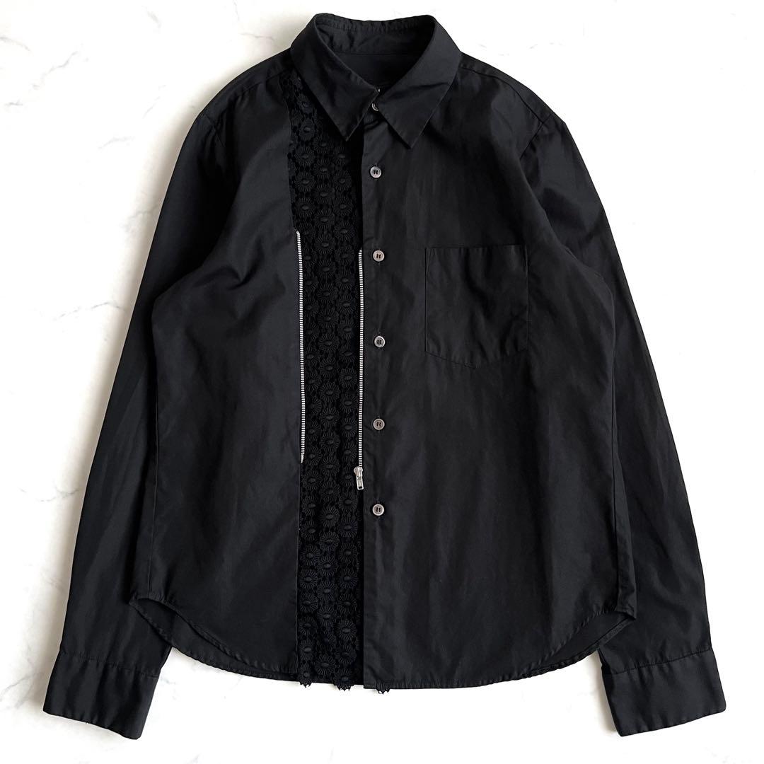 美品 tricot COMME des GARCONS '99 シャツ 黒 変形 - メルカリ