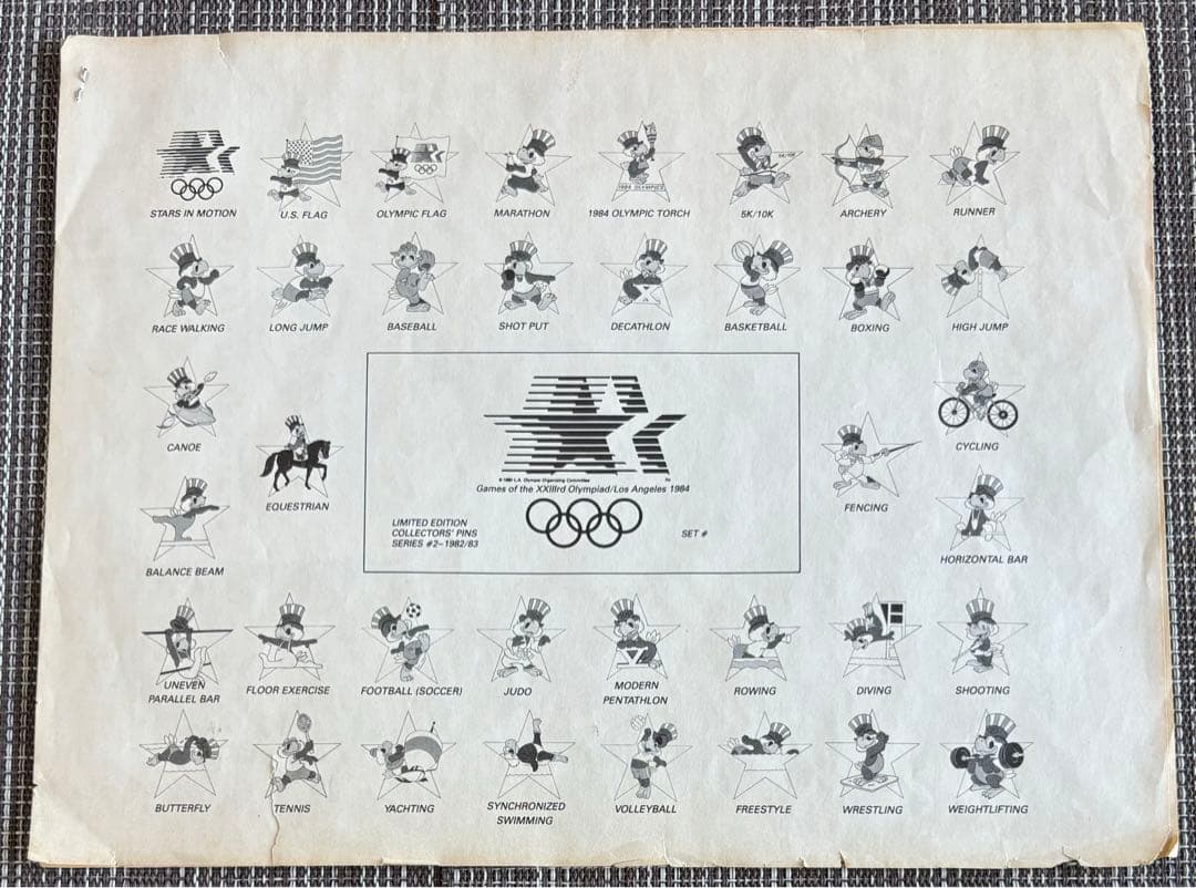 1984ロス五輪マスコット額入りピンバッチ - メルカリ