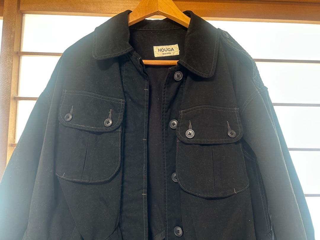 芦*屋様 最終値下げ価格HOUGA ブラックルックフォワードコートの通販は