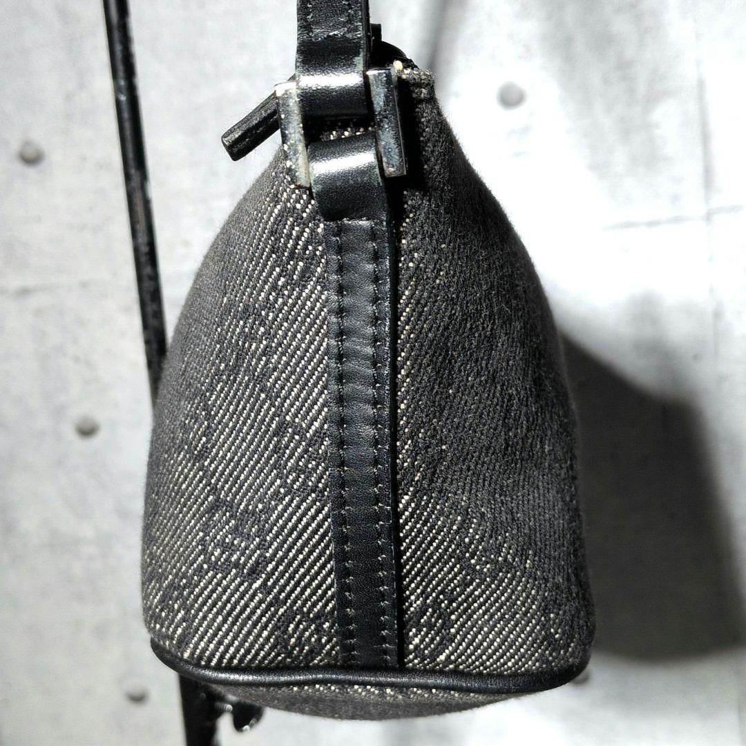 美品】グッチ アクセサリーポーチ GGキャンバス デニム調 07198 グレー