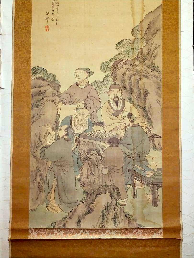 ♥掛軸雪景図原田 芳洲 掛け軸骨董品