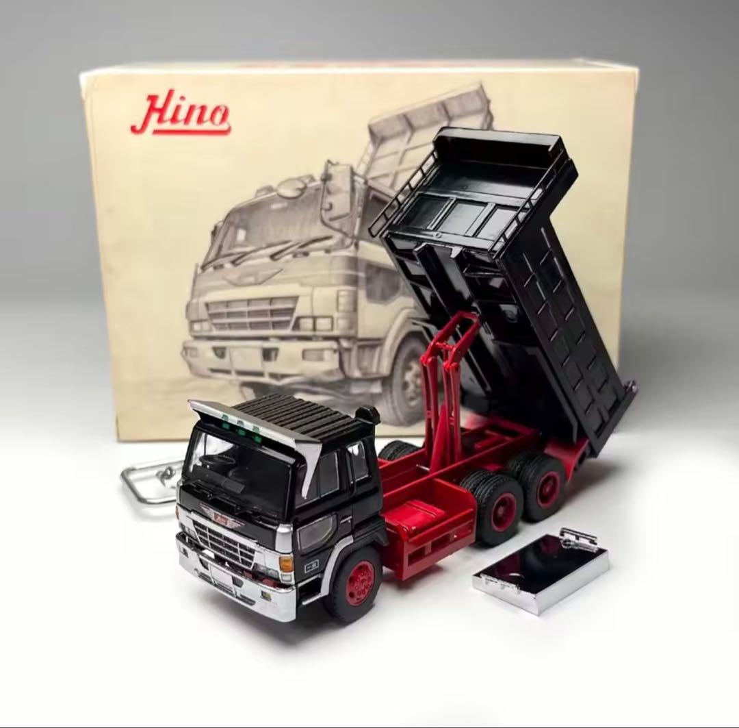 Hino ダンプトラック 1/64 スケール モデル DBGT 1/64 日野 スーパードルフィン ダンプ トラック ブラック 黒